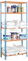 Simonrack Schwerlastregal MADERCLICK MEGAPLUS 5 8425437077579 orange, blau 120,0 x 50,0 x 200,0 cm