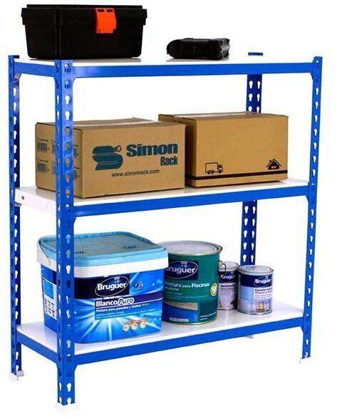 Simonrack Schwerlastregal SIMONCLICK 3 8425437085086 blau, weiß 90,0 x 50,0 x 100,0 cm