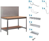 Simonrack Werkbank-Set SIMONWORK BT2 grau 121,0 x 61,0 x...