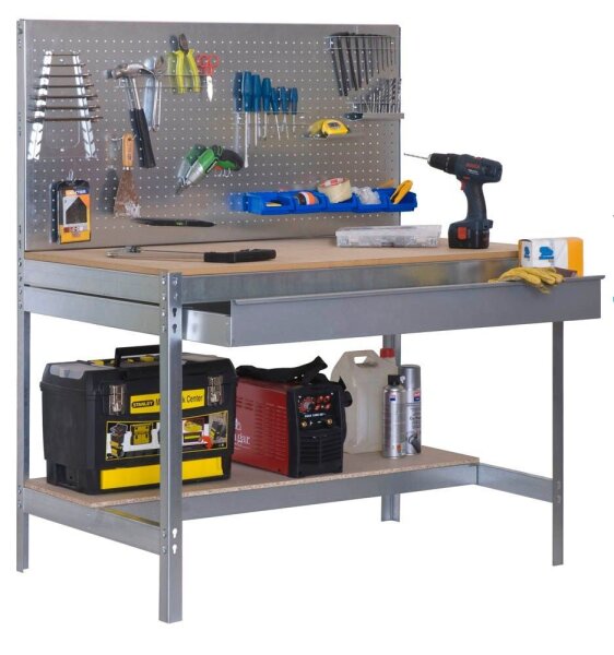 Simonrack Werkbank-Set SIMONWORK BT2 BOX grau 1 Schublade 91,0 x 61,0 x 144,5 cm