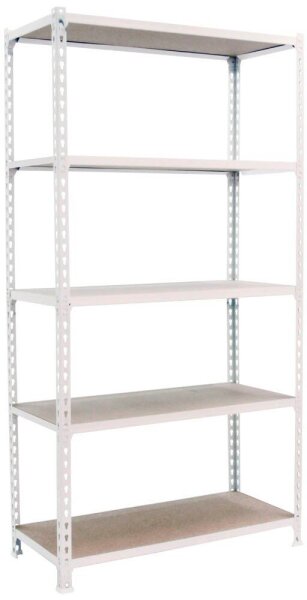 Simonrack Schwerlastregal MADERCLICK MEGAPLUS 5 8425437077531 weiß 120,0 x 40,0 x 200,0 cm