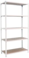 Simonrack Schwerlastregal MADERCLICK MEGAPLUS 5 8425437077531 weiß 120,0 x 40,0 x 200,0 cm