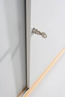 HAMMERBACHER Schiebetürenschrank, V1752S/5/5/RE lichtgrau 1 Fachboden 120,0 x 40,0 x 74,8 cm