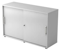 HAMMERBACHER Schiebetürenschrank, V1752S/5/5/RE lichtgrau 1 Fachboden 120,0 x 40,0 x 74,8 cm