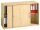 HAMMERBACHER Schiebetürenschrank, V1752S/3/3/RE ahorn 1 Fachboden 120,0 x 40,0 x 74,8 cm