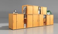 HAMMERBACHER Schiebetürenschrank, V1752S/6/6/RE buche 1 Fachboden 120,0 x 40,0 x 74,8 cm