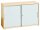HAMMERBACHER Schiebetürenschrank, V1752S/6/S/RE buche, silber 1 Fachboden 120,0 x 40,0 x 74,8 cm