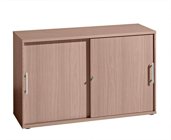HAMMERBACHER Schiebetürenschrank, V1752S/N/N/RE nussbaum 1 Fachboden 120,0 x 40,0 x 74,8 cm