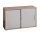 HAMMERBACHER Schiebetürenschrank, V1752S/N/S/RE nussbaum, silber 1 Fachboden 120,0 x 40,0 x 74,8 cm
