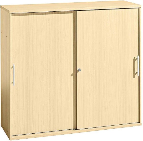 HAMMERBACHER Schiebetürenschrank, V1753S/3/3/RE ahorn 2 Fachböden 120,0 x 40,0 x 110,0 cm