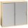 HAMMERBACHER Schiebetürenschrank, V1753S/3/S/RE ahorn, silber 2 Fachböden 120,0 x 40,0 x 110,0 cm