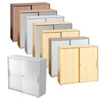 HAMMERBACHER Schiebetürenschrank, V1753S/6/S/RE buche, silber 2 Fachböden 120,0 x 40,0 x 110,0 cm