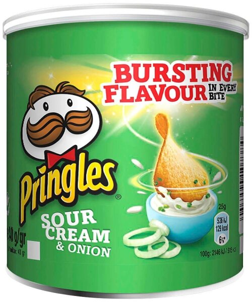 Pringles Sour Cream & Onion Chips 12x 40,0 g, 12 St.