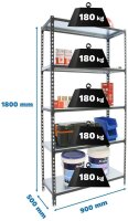 Simonrack Schwerlastregal SIMONCLICK 5 8425437098116 anthrazit, silber 90,0 x 50,0 x 180,0 cm