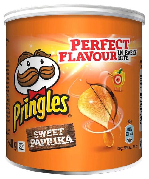 Pringles Paprika Chips 12x 40,0 g, 12 St.