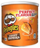 Pringles Paprika Chips 12x 40,0 g, 12 St.