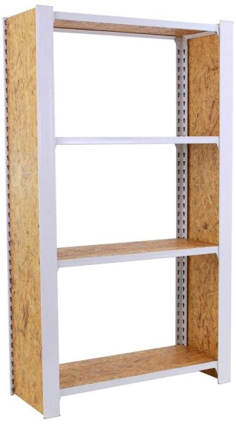 Simonrack Schwerlastregal OFFICLICK 4 8425437127380 weiß, braun 80,0 x 30,0 x 15  ( 8425437127380 )
