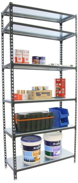 Simonrack Schwerlastregal SIMONCLICK MEGAPLUS 6 8425437098895 anthrazit, silber 120,0 x 50,0 x 250,0 cm