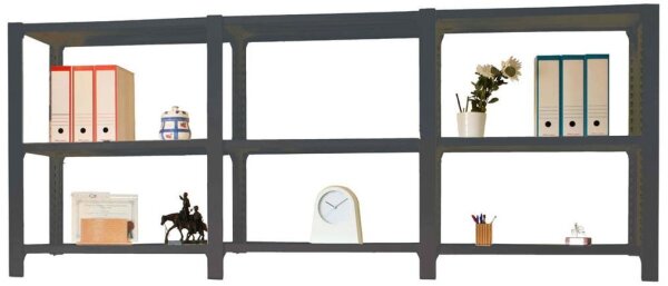 Simonrack Schwerlast-Weitspannregal OFFICCLICK 3 8425437108648 anthrazit 270,0 x 30,0 x 100,0 cm