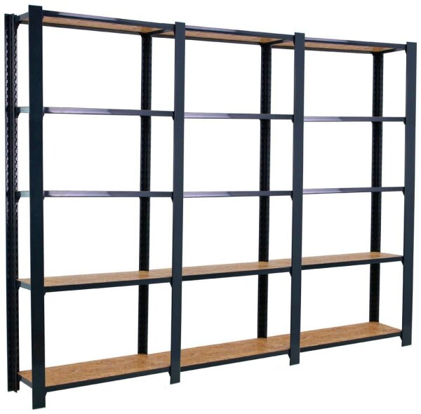 Simonrack Schwerlast-Weitspannregal OFFICLICK 5 8425437127731 anthrazit, braun 240,0 x 30,0 x 210,0 cm