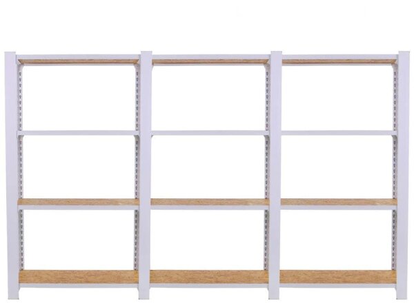 Simonrack Schwerlastregal OFFICLICK 4 8425437127311 weiß, braun 240,0 x 30,0 x 1  ( 8425437127311 )