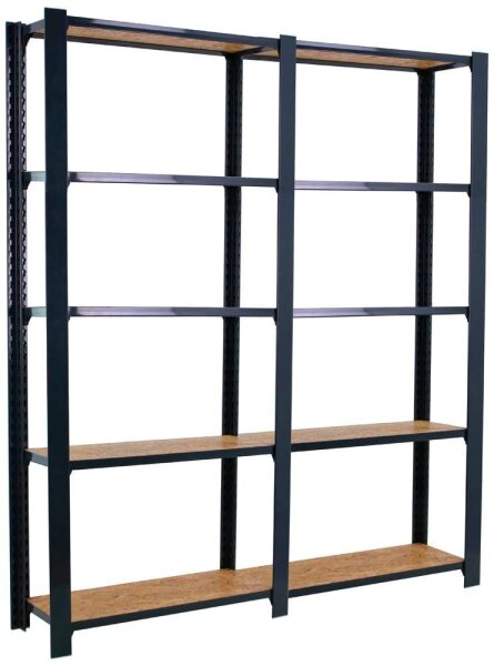 Simonrack Schwerlast-Weitspannregal OFFICLICK 5 8425437127724 anthrazit, braun 160,0 x 30,0 x 210,0 cm