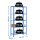Simonrack Schwerlastregal SIMONHOME CLICK COLOR PLUS 5 8435104940419 blau, weiß   ( 8435104940419 )