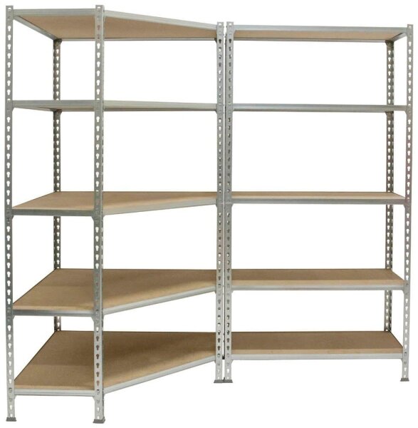 Simonrack Schwerlast-Weitspannregal MADERCLICK CORNER 5 8425437135354 silber 180,0 x 50,0 x 180,0 cm
