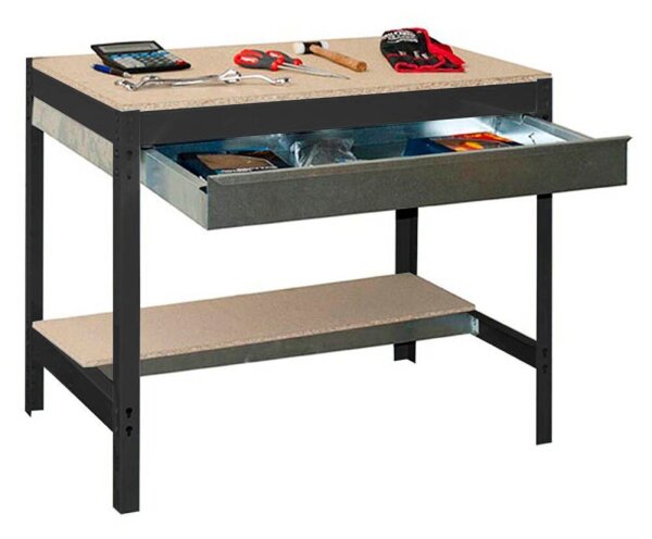 Simonrack Werkbank SIMONWORK anthrazit 1 Schublade 121,0 x 76,0 x 84,2 cm