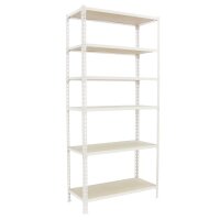 Simonrack Schwerlastregal MADERCLICK SUPERPLUS 6 8435104955444 weiß, braun 110,0 x 40,0 x 250,0 cm