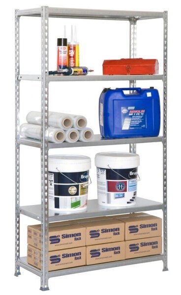 Simonrack Schwerlastregal SIMONCLICK SUPERPLUS 5 8435104907351 grau 100,0 x 40,0 x 200,0 cm