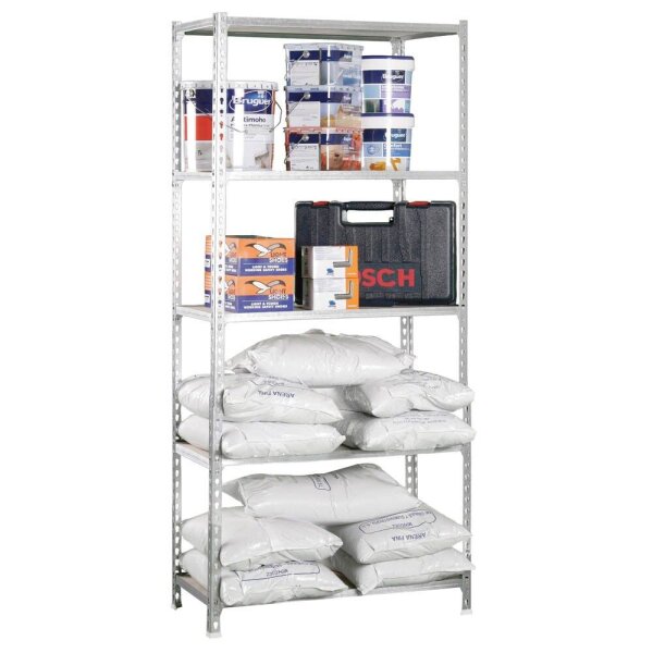 Simonrack Schwerlastregal MADERCLICK SUPERPLUS 5 8435104974704 silber, braun 110,0 x 50,0 x 200,0 cm