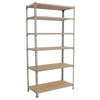 Simonrack Schwerlastregal MADERCLICK SUPERPLUS 6 8435104975268 silber, braun 110,0 x 40,0 x 250,0 cm