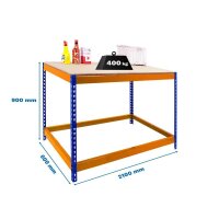 Simonrack Werkbank SIMONWORK BASIC 1 orange, blau 210,0 x...