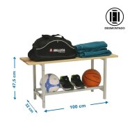 Simonrack Garderobenbank mit Schuhrost SIMONLOCKER...