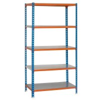 Simonrack Schwerlastregal SIMONCLICK SUPERPLUS 5 8435104937051 orange, blau 110,0 x 50,0 x 200,0 cm