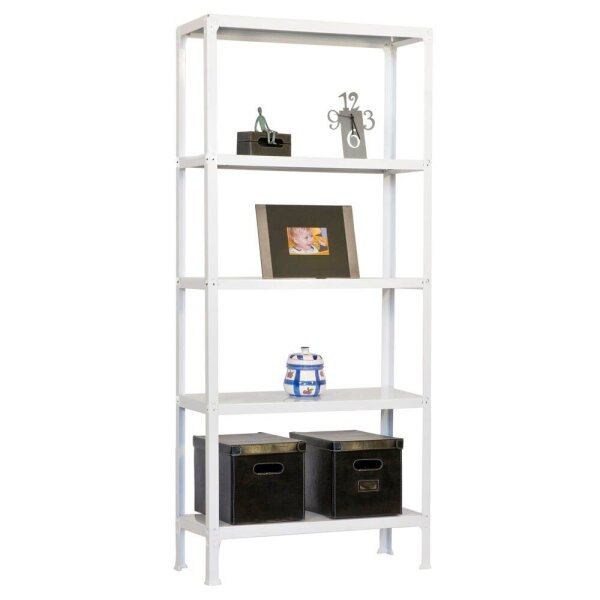 Simonrack Schwerlastregal SIMONHOME CLICK PLUS 5 8435104938980 weiß 100,0 x 30,0 x 180,0 cm