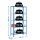 Simonrack Schwerlastregal SIMONHOME CLICK COLOR MINI 5 8435104940174 blau, weiß   ( 8435104940174 )