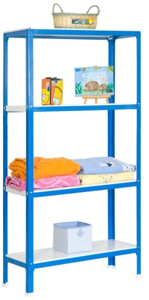 Simonrack Schwerlastregal SIMONHOME CLICK COLOR PLUS 4 8435104940334 blau, weiß   ( 8435104940334 )