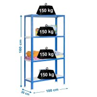 Simonrack Schwerlastregal SIMONHOME CLICK COLOR PLUS 4...
