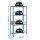 Simonrack Schwerlastregal SIMONHOME CLICK COLOR PLUS 4 8435104940334 blau, weiß   ( 8435104940334 )