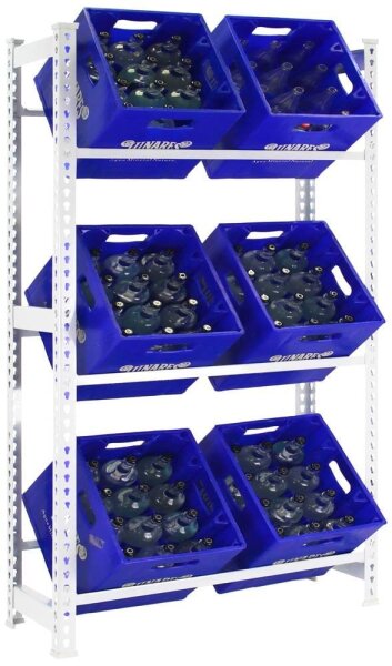 Simonrack Getränkekistenregal SIMONBOTTLE 3 8435104962558 weiß 80,0 x 30,0 x 180,0 cm