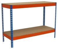Simonrack Werkbank SIMONWORK BASIC 2 orange, blau 150,0 x 75,0 x 90,0 cm