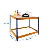 Simonrack Werkbank SIMONWORK BASIC 1 orange, blau 120,0 x...