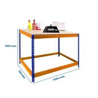 Simonrack Werkbank SIMONWORK BASIC 1 orange, blau 120,0 x...