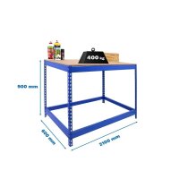 Simonrack Werkbank SIMONWORK BASIC 1 blau 210,0 x 60,0 x...