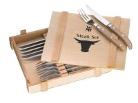WMF Steakbesteck Ranch braun matt, 12 St.