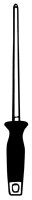 WMF Wetzstahl silber, schwarz, 1 St.