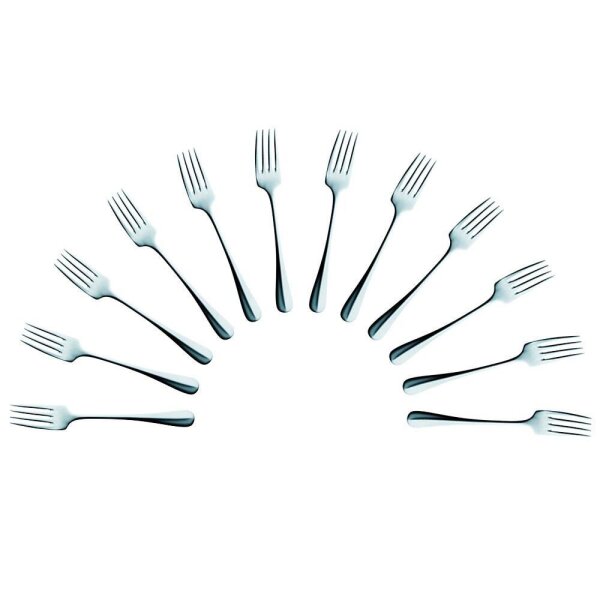 solex® Dessertgabeln Baguette silber, 12 St.