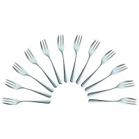 solex® Kuchengabeln Baguette silber, 12 St.